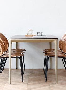 米巴德利AFJ丰木纹岩餐阿桌现代简约小家用长方形板大户型极简岩