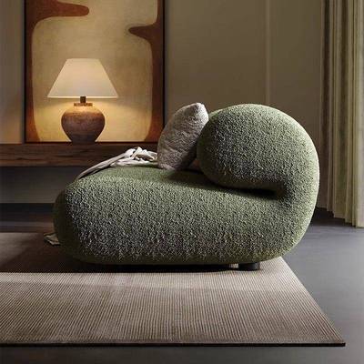 法式复福古风中古宿客厅家ASE用卷沙发计师创意多人设直排布艺民