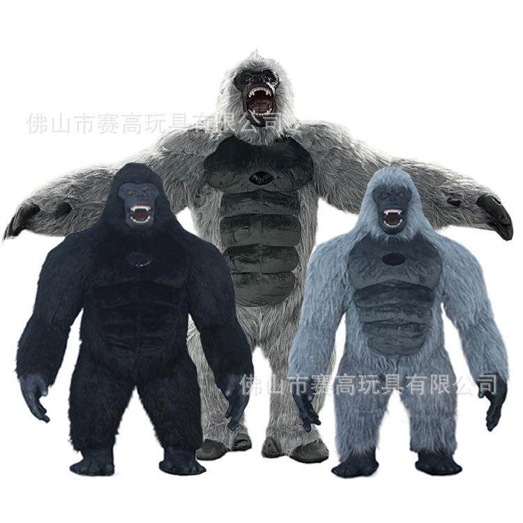 gorila大猩GNN猩充气人偶服装人穿的玩偶服刚金哥l斯拉偶玩服人偶