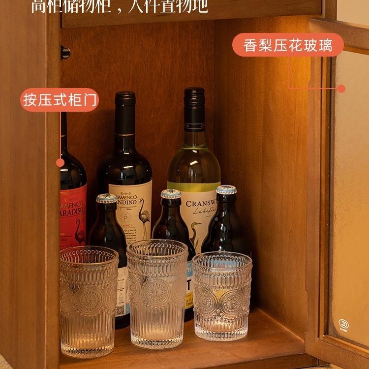 中古风复实木吧台厅无品牌/厨客房隔断吧台桌法式储物柜酒古吧柜