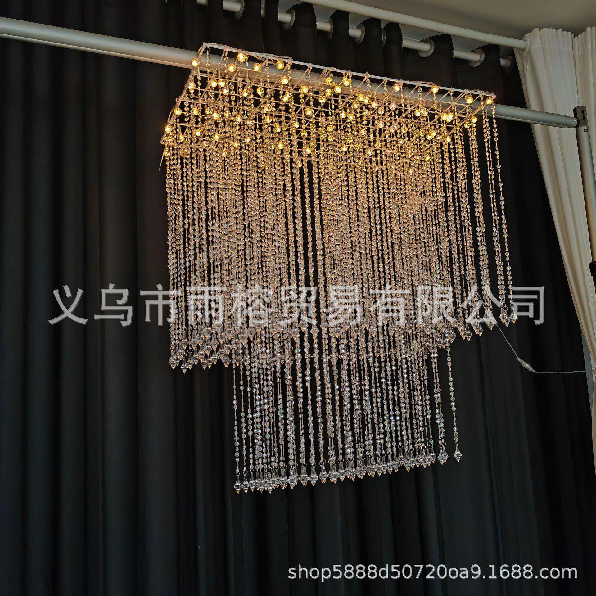 具雨榕光亚克力珠链珠帘帘吊帘挂JSW悬挂场景发装饰婚庆婚礼道吊