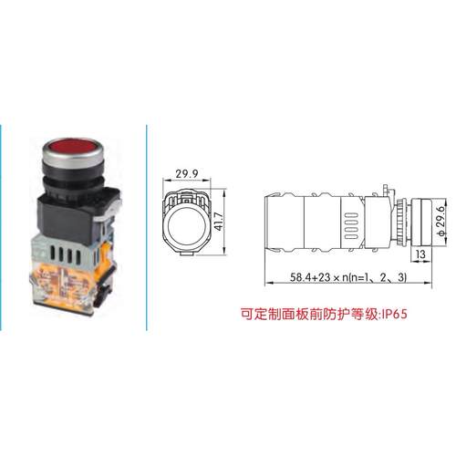 江阴长江电器 带灯按钮开关 LA38-11D/2032 .LA38-11D/2034
