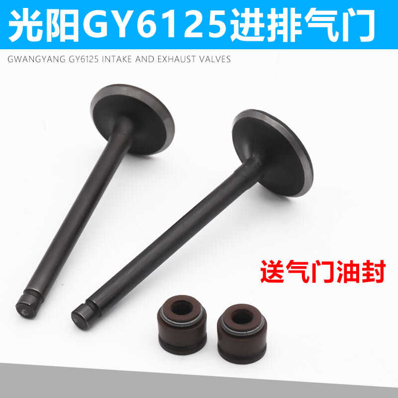 踏板摩托车光阳GY6-125进排气门油封女装车豪迈鬼火巧格缸头气门