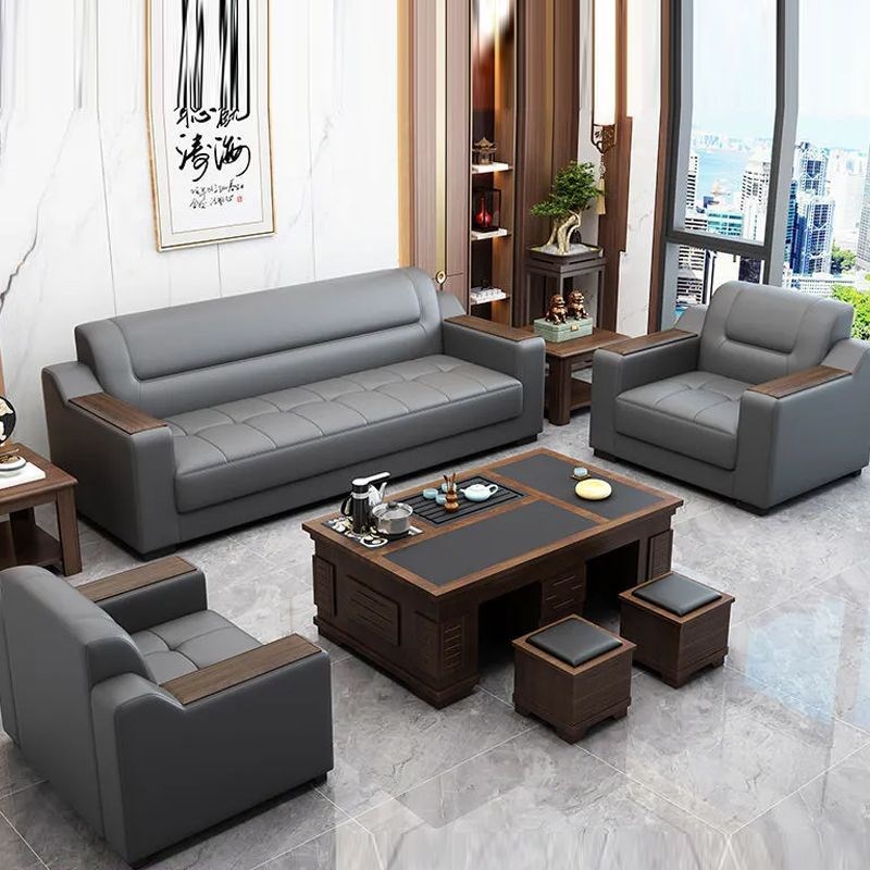 办公室沙发简约现代茶几组合商务办公沙发办公区用接待室会客