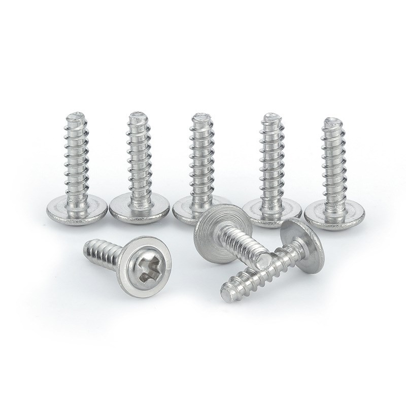 304不锈钢十字圆头带垫自攻螺丝平尾木螺钉PWB盘头自攻M1.4M1.7M2