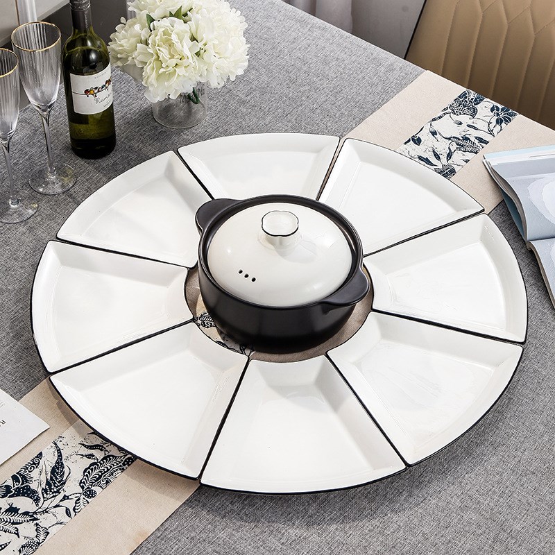 陶瓷拼盘餐具组合套装家用创意菜盘海鲜聚会火锅团圆年夜饭