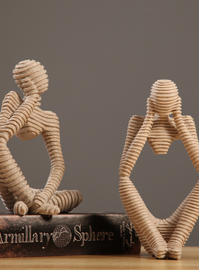 北欧简约抽象人物k雕塑办公室酒柜装饰品摆件客厅家居摆设工艺