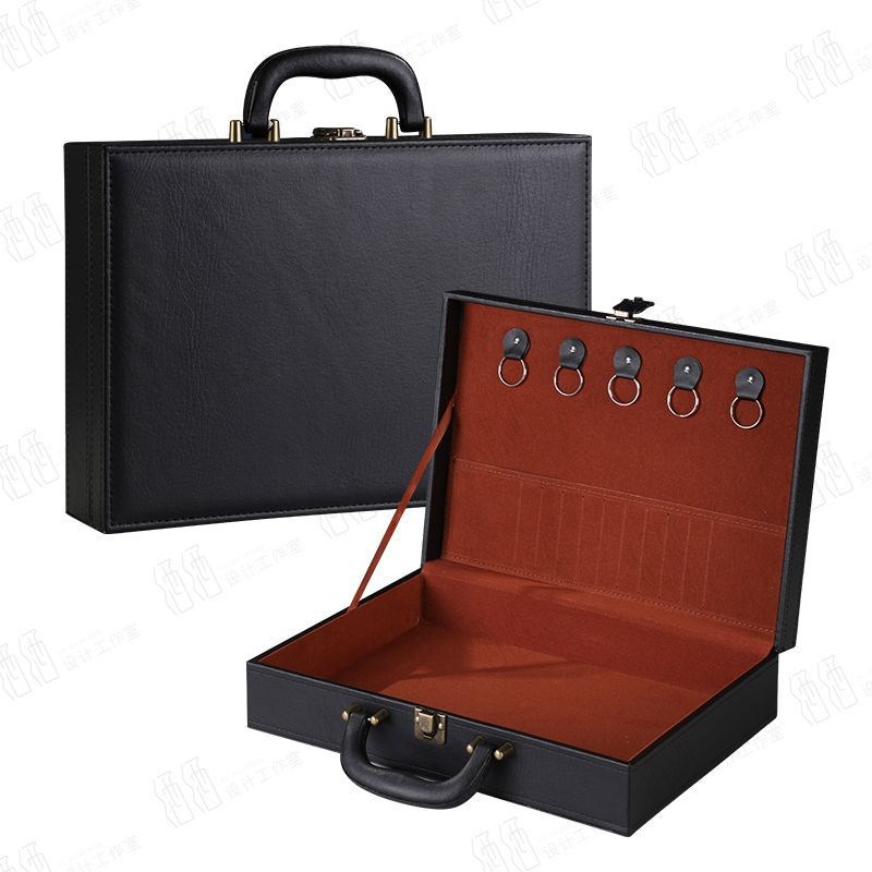 交房箱定制logo高档皮质房地产保单现货交房工具盒交付交楼钥匙盒