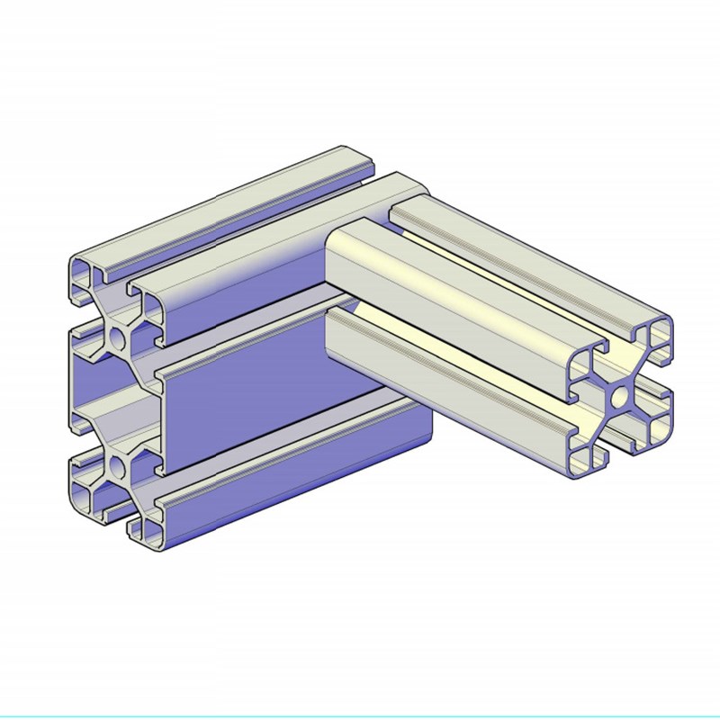 4545R铝型材槽10欧标半圆弧形扇形立柱转角工业铝合金型材铝制品