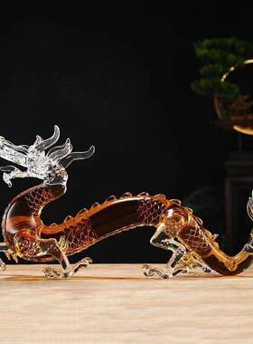 厂家供应龙型泡酒瓶 醒酒器 高硼硅玻璃酒瓶创意酒瓶 生肖泡酒瓶