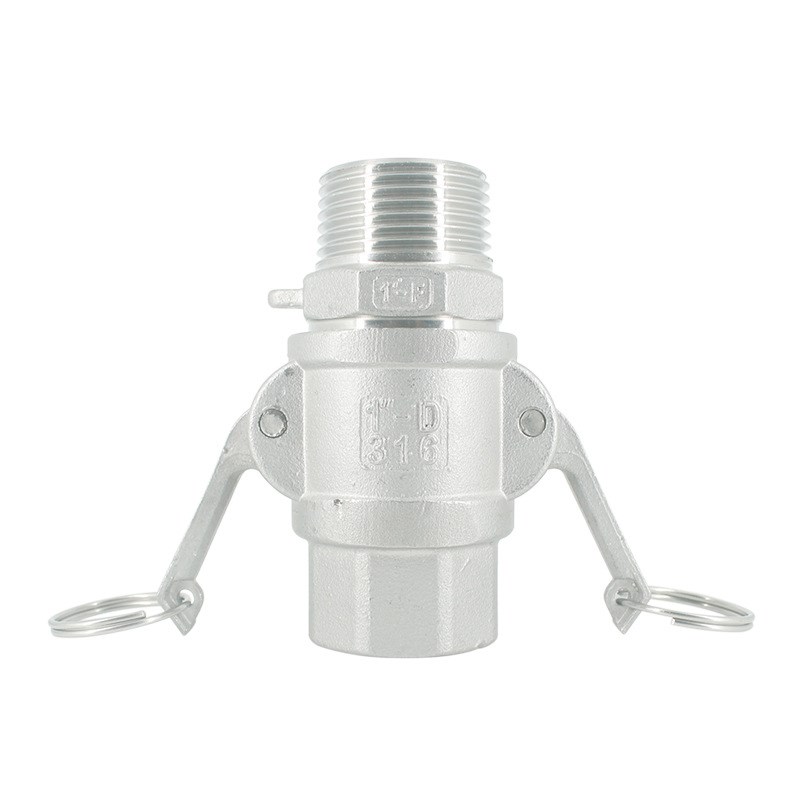 304不锈钢内外丝快速接头 F+D型扳把式卡套螺纹水管油管配件直销