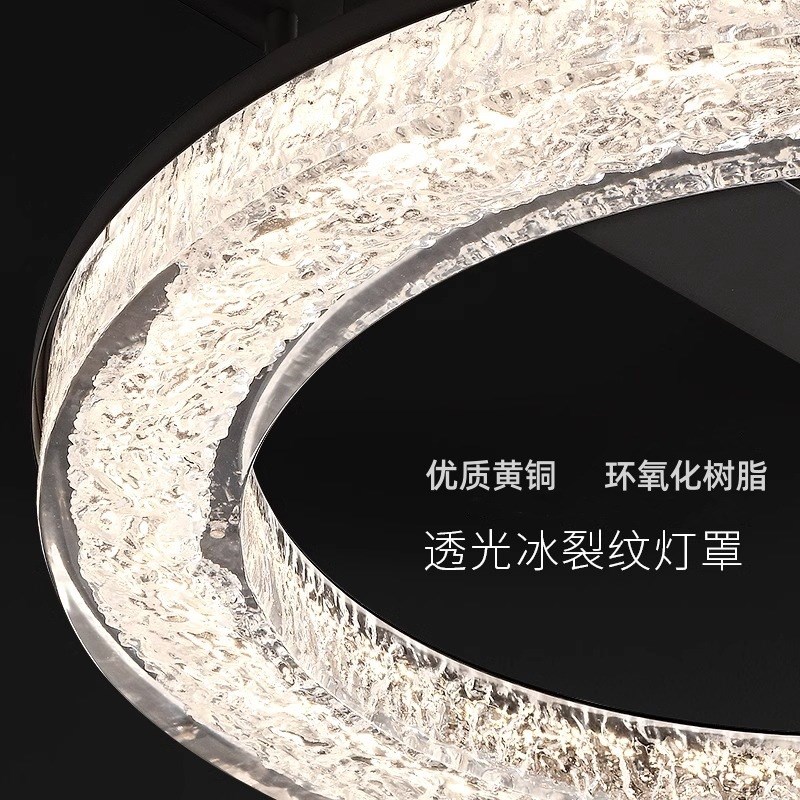 意式极简全铜树脂客厅灯大气设计师2024新款现代简约主卧室吸顶灯