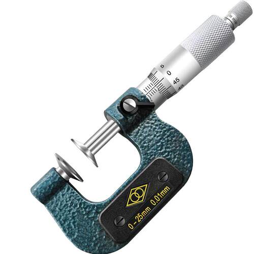 哈量公法线千分尺碟片千分尺0-25-50-75-100mm齿轮盘型螺旋测微器