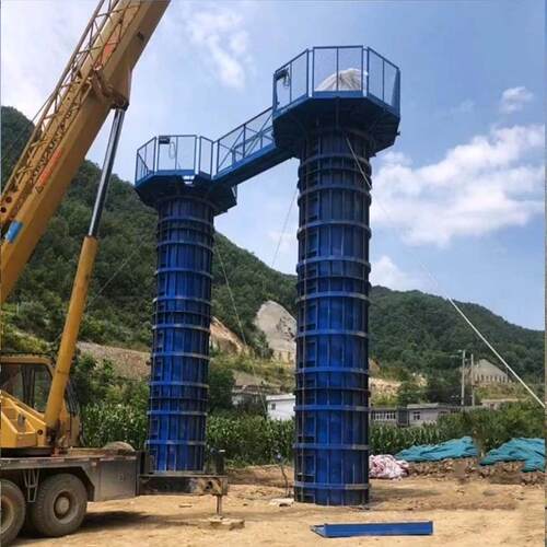 厂家工地施工圆柱平台市政桥梁施工盖梁操作平台路桥墩柱防护平台