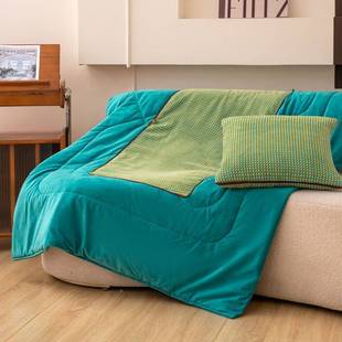 2KUQ02新款抱亲肤灯办芯绒小馒头枕被枕头被车载公室5两用午睡毯