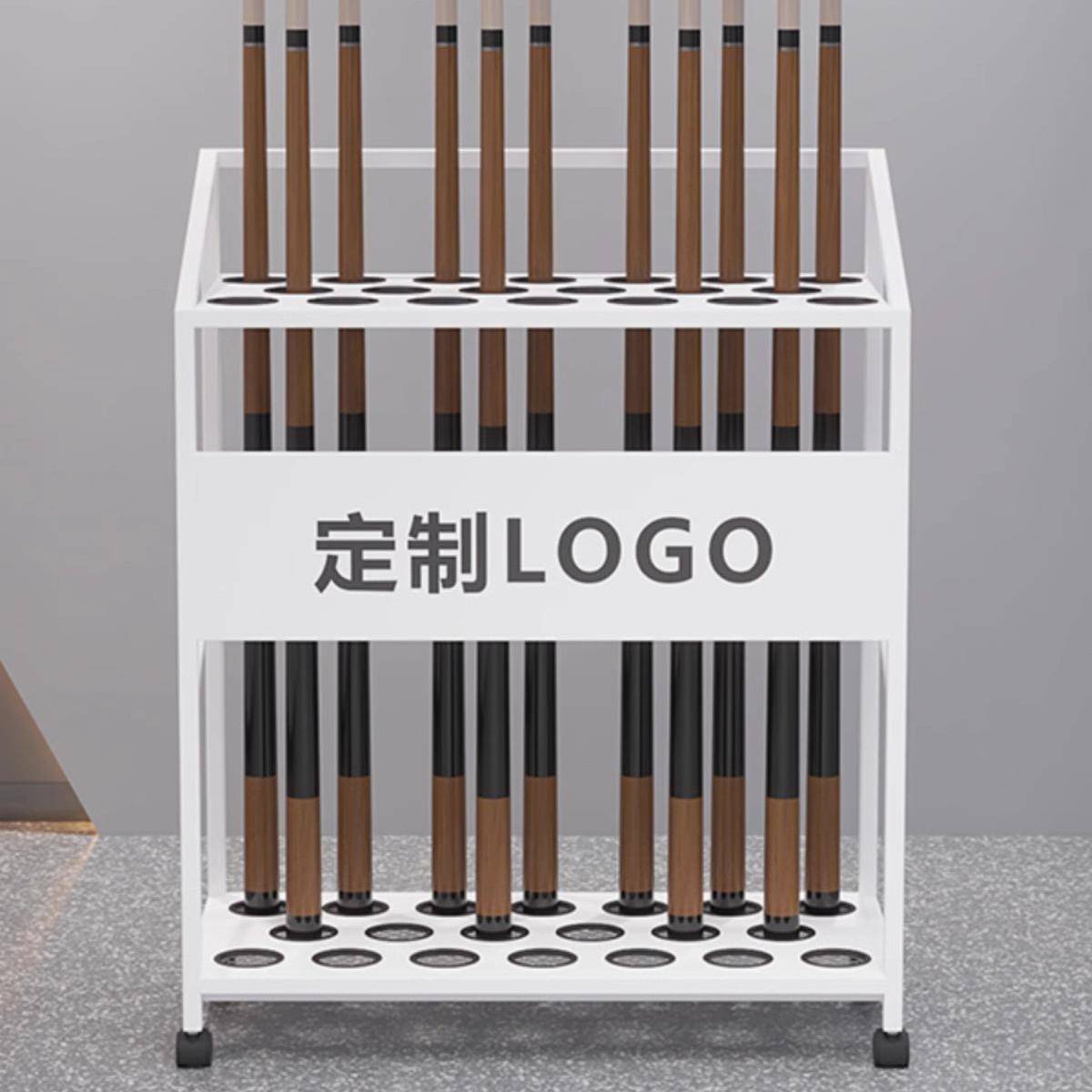台球现杆放RNA架置架落地式代台室球杆收纳架台球球杆放置子LOGO