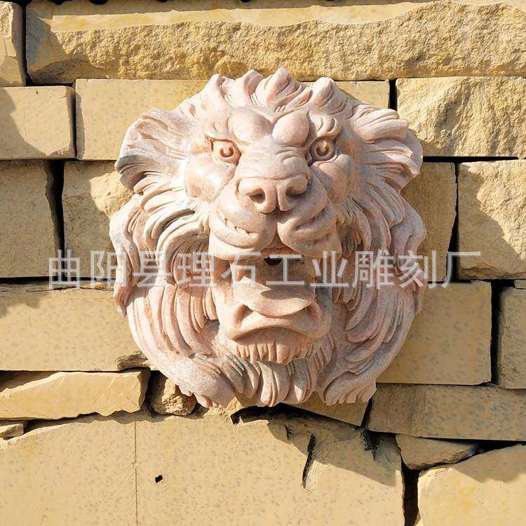 石雕水狮子头喷水雕户外件招财流WNX水喷刻泉欧式装饰挂碧泉吐摆