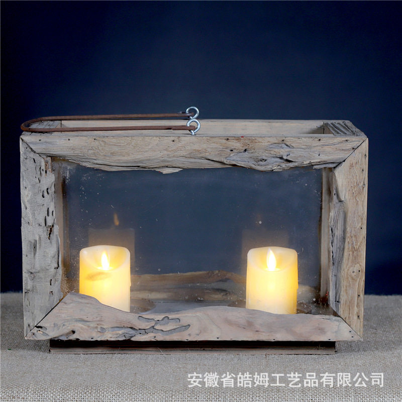 厂家销售手工制木质烛台朽木树枝复古蜡烛台烛光浪漫晚餐创意摆件