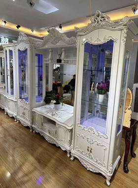 欧厅式电柜组合酒柜影视墙背景柜客视大墙NOY户型储物柜带音箱柜