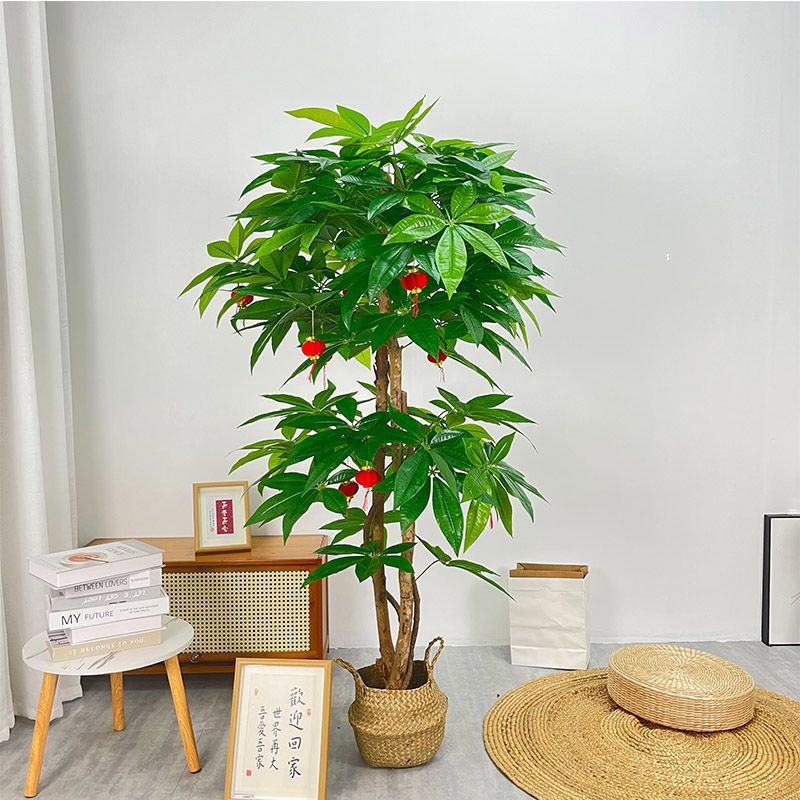仿真发财树盆景环保人造植物落地家庭商场布景花卉塑料装饰招财树