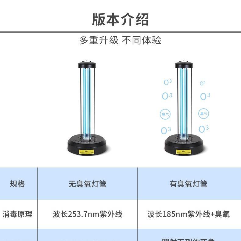 36W紫外消毒灯管家用线公室办消220V-36W毒台移动灯式定时遥控型U