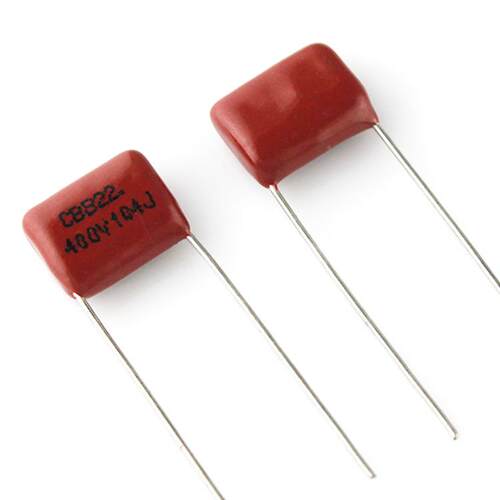 CBB22聚丙烯薄膜0电容104J400VCBB2240FP=10mm0.1U保400V14J环薄