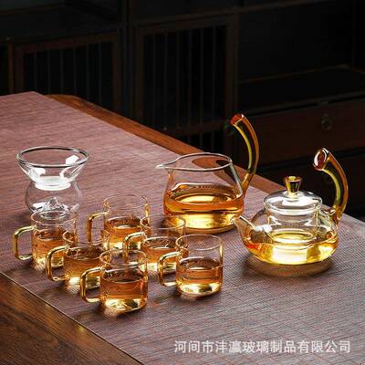 家用加厚16621花茶壶玻璃茶壶小号单过壶水壶蒸煮泡滤器茶具茶茶