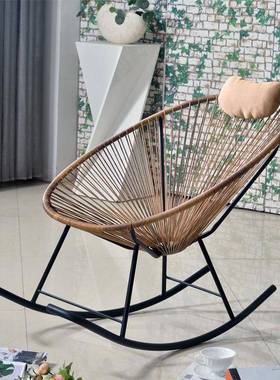 户外藤GQL椅子庭阳台休闲老人懒摇摇椅躺成人午休逍椅遥椅小资院
