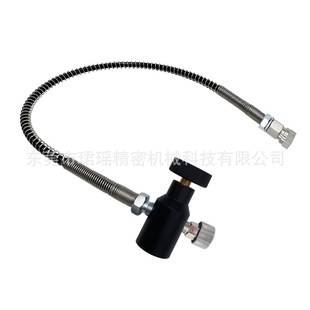 跨境M10 9000psi 1螺纹100cm全弹簧高压管8mm母头过气管软管64mpa