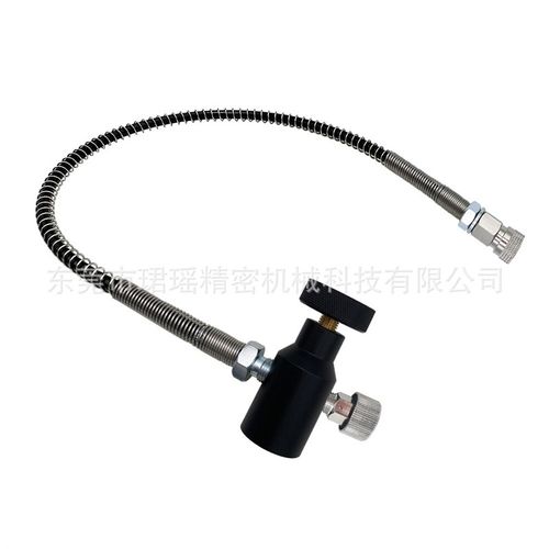 跨境M10*1螺纹100cm全弹簧高压管8mm母头过气管软管64mpa/9000psi