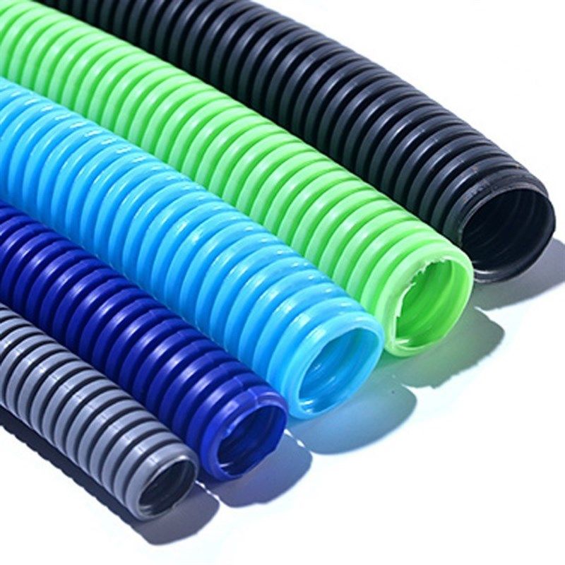 橙黄色PP阻燃波纹管穿线管汽车线束套管电缆电线保护套管塑料软管