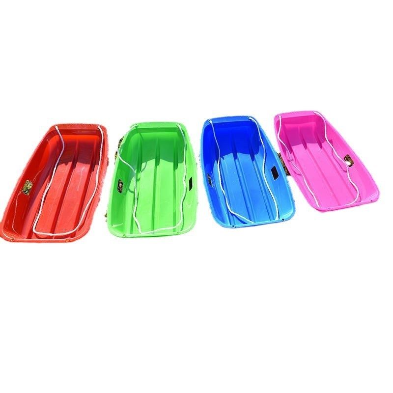 户外成人小孩滑滑梯屁股坐滑雪雪橇车爬犁滑草板滑冰划草垫雪地