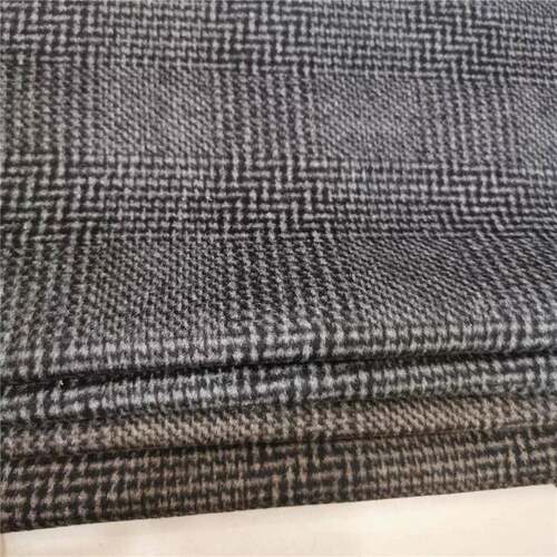 现GGZ货新款厚毛冬呢大加衣面料格面料季复古子服装布料