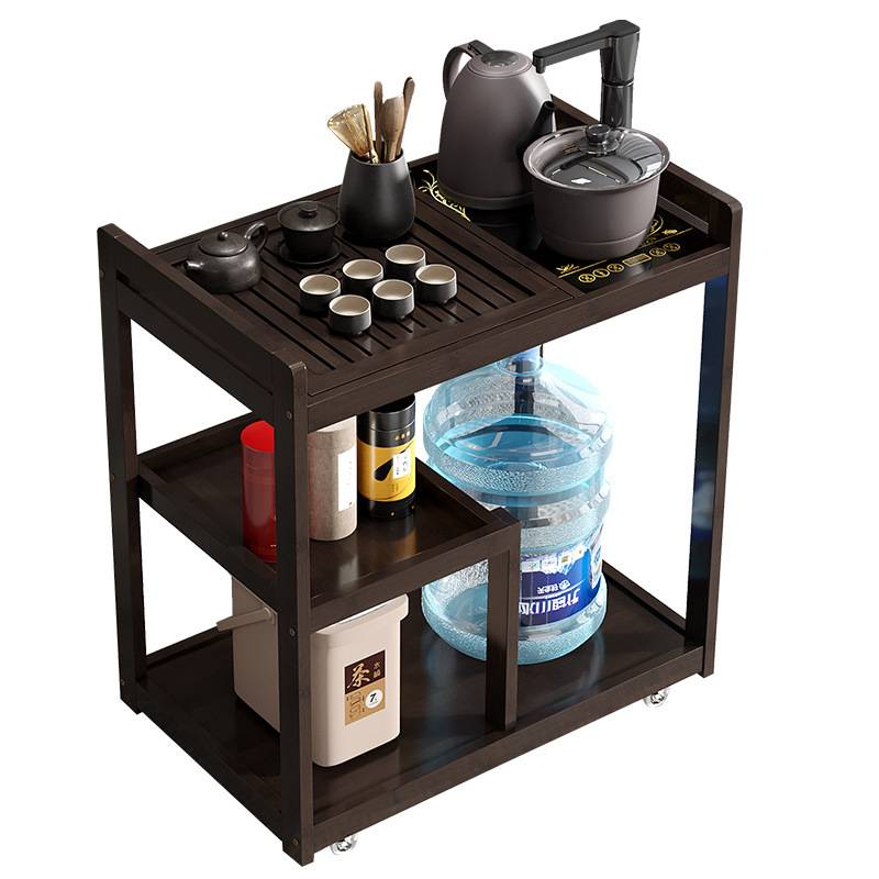 M$KYM$KY移动小茶桌家用茶台实木茶边几茶车茶盘烧水壶一体茶水柜
