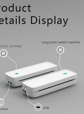 M家ini敏printer打印白色A80/机小型家用A4热打印机机无线可连手