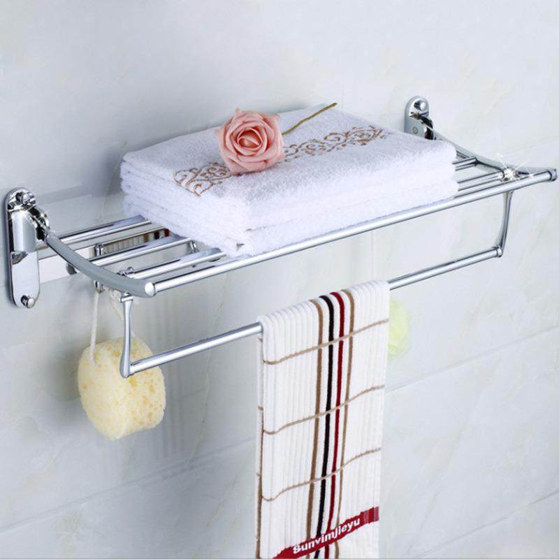 不锈物钢管架浴巾折叠带挂钩毛巾架卫XUX间生置架浴室五金,家装主材,卫浴五金组合套装/挂件套餐,淘宝优惠券,粉丝福利购,淘宝优惠卷