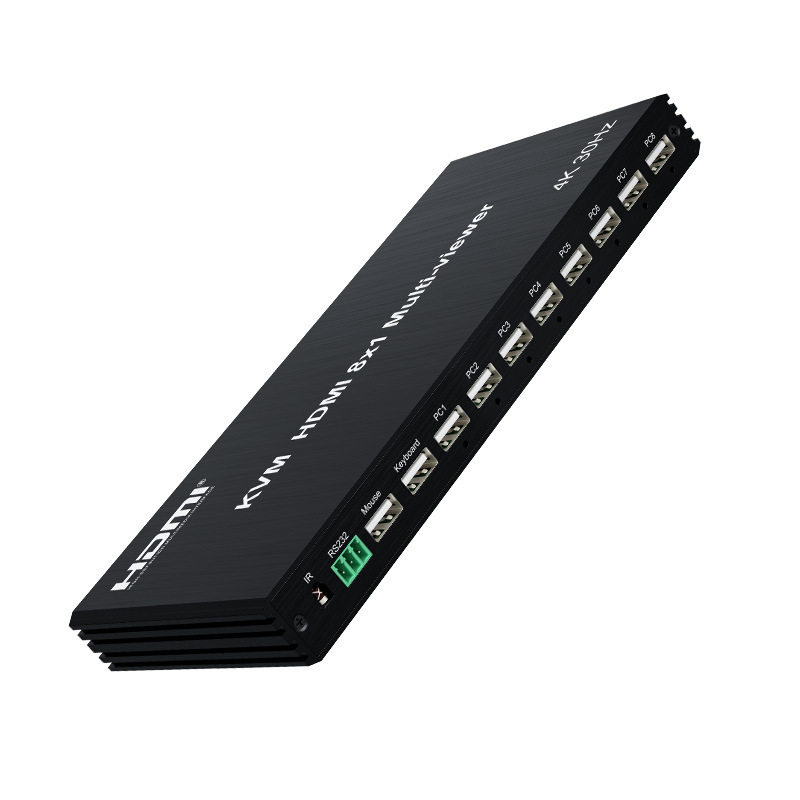 KVM8面分割器8进一出切割器8路高清无缝分频器 一体机DNF搬砖