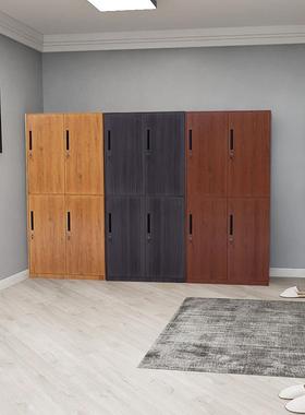 转印木纹衣柜钢更制GY-88855员储工更衣柜宿舍带锁物存柜浴室铁皮