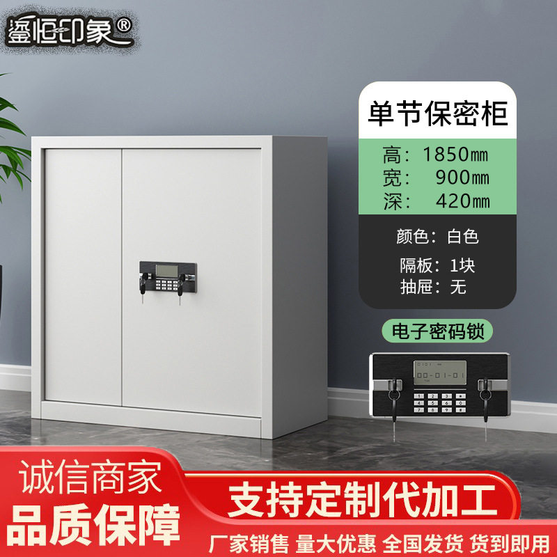 钢制电子指纹密码双锁文件柜