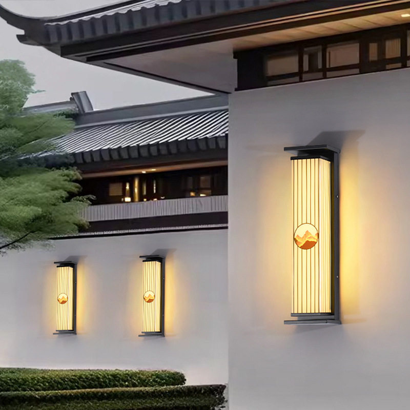 太阳能新中式庭院壁灯户外防水