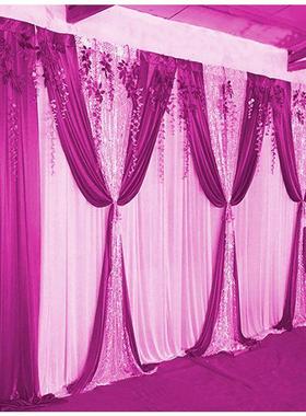 背景纱幔款婚庆具中新式婚礼030201布帷幔幕幔布婚礼舞台道装饰场