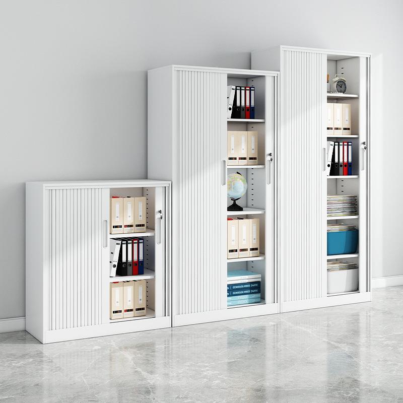 54651拉卷门柜纳办公柜文件柜档案推财务凭证资料柜收柜钢制衣柜