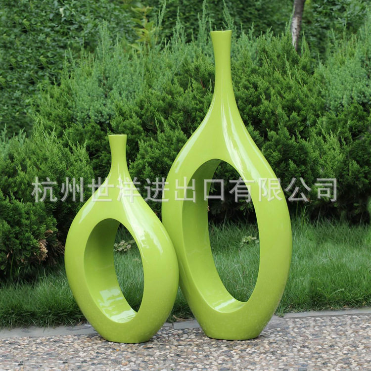 玻璃钢商场美陈高低搭配异形花箱