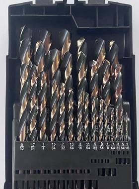 销厂家高速钢M35烤热CLCD黄麻花钻29P含钴黑黄钻打孔器电钻