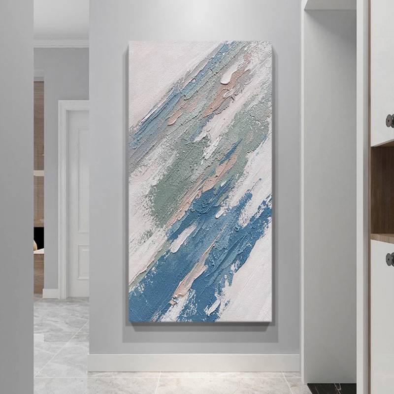 纯手绘立体油画玄关装饰画现代简约客餐厅挂画抽象大幅肌理艺术画图片