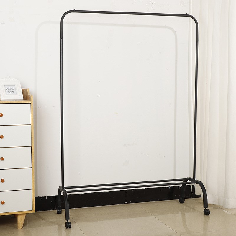 家用移动式晾衣架落地衣架单杆展示架阳台卧室宿舍室内简易挂衣架