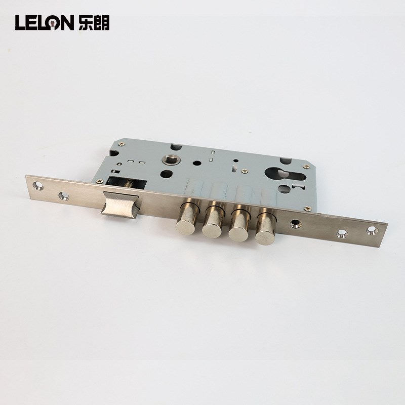 现代简约不锈钢面板锁 防盗门锁全套房门把手锁 酒店工程机械门锁