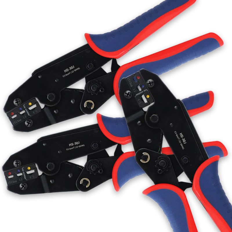 9寸棘轮式多功能压接钳 HS-30J 0.5-6mm 预绝缘冷压端子压接钳
