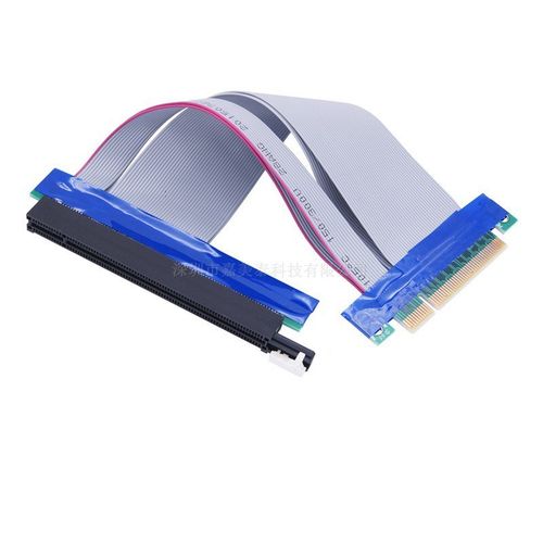 PCI-E4X转PCI-E16X扩展线 pcie4x转16X延长线排线PCI-E显卡转向线