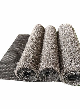 人造草坪灰白色假草皮高围挡球场健身房灰色户外室内装饰仿真草坪